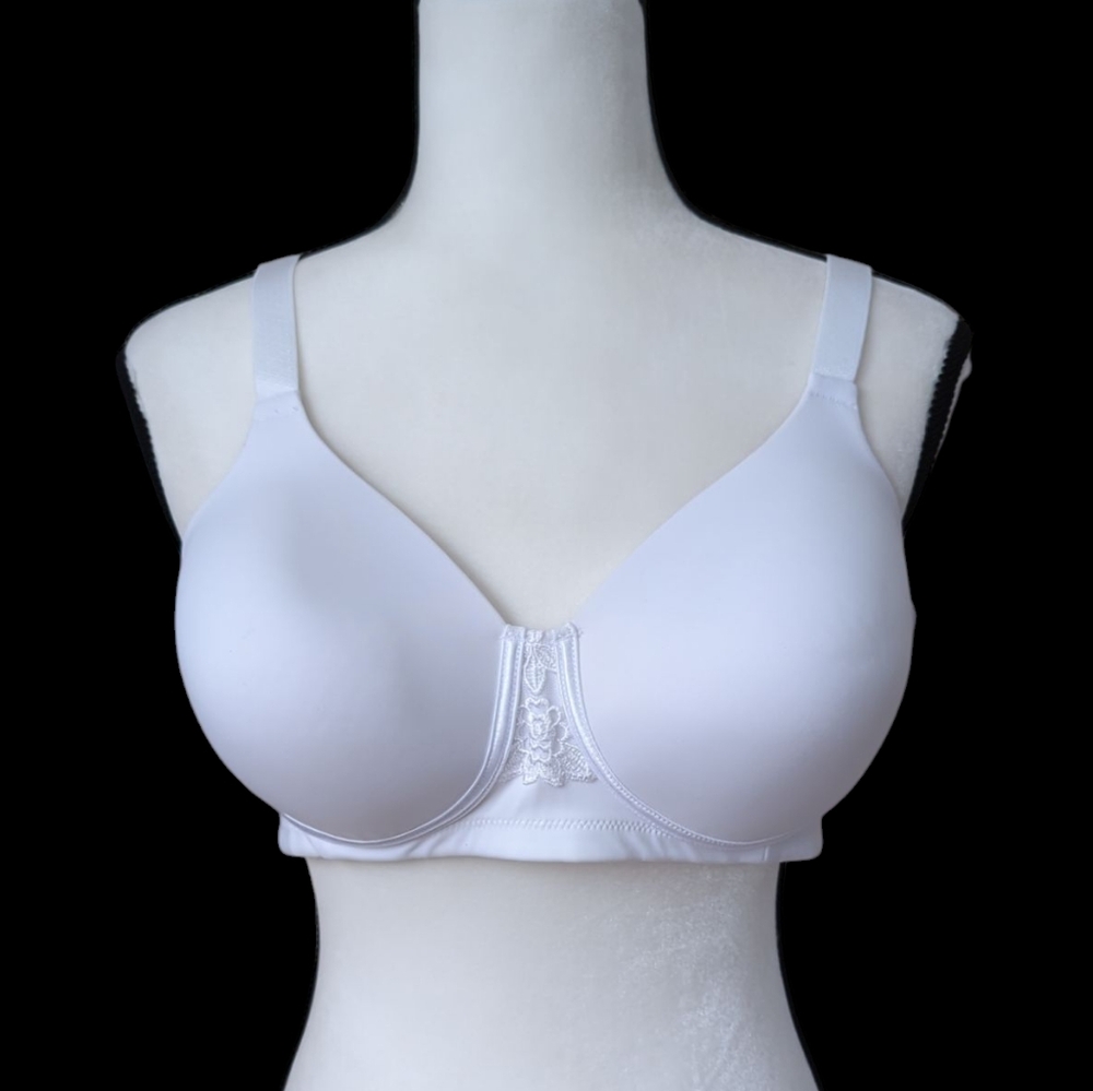 Vanity Fair Lightly Lined Beauty Back Full Figure Wirefree Bra 40C White 71380